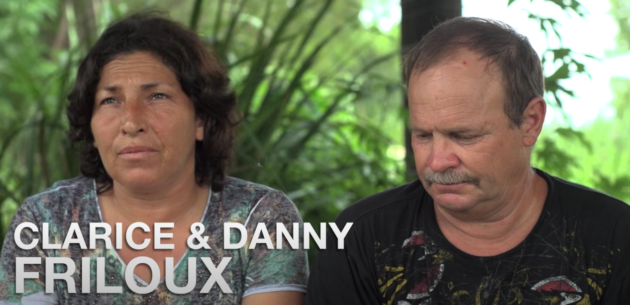 Clarice and Danny Friloux talk about living near an oil field waste facility in Grand Bois, LA