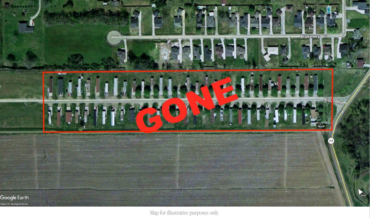 satellite image of Myrtle Grove Trailer park