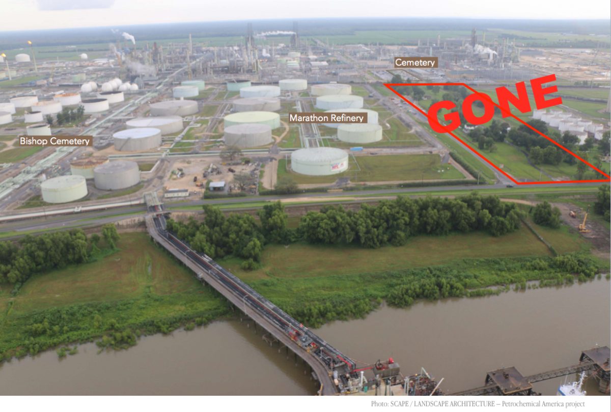 Photo showing former location of Lions. Photo Credit: Scape/Petrochemical America